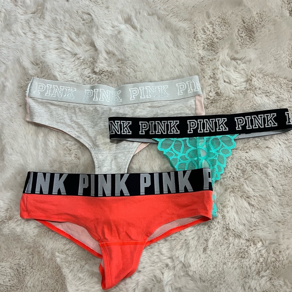 PINK Victoria's Secret underwear Set - Coral, Mint, Gray